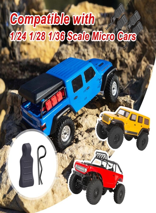 مشابك تثبيت هيكل سيارة التحكم عن بعد من GoHobby مع ألسنة سحب 1/24 1/28 مشابك لسيارات التحكم عن بعد من نوع الشاحنات الزاحفة وسيارات الانجراف والباغي متوافقة مع Axial SCX24 و WLtoys K969 K989 P929 (عبوة من 50 قطعة) - Image 4